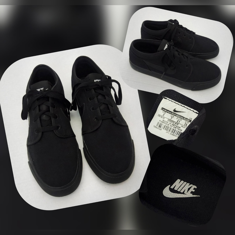 Nike Classic Black Canvas Sneakers Men's Size 8